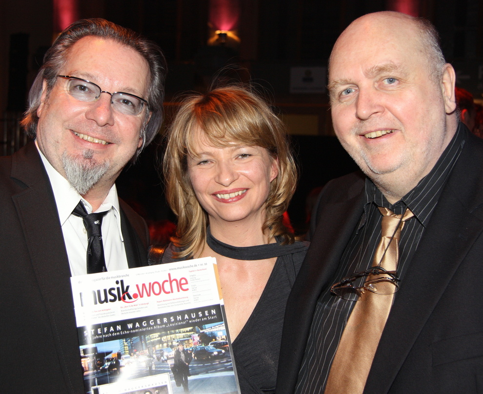 Mr. Echo Gerd Gebhardt (l.), Susanne Hort (Ex-EMI) und Rudy Holzhauer (Progressive)