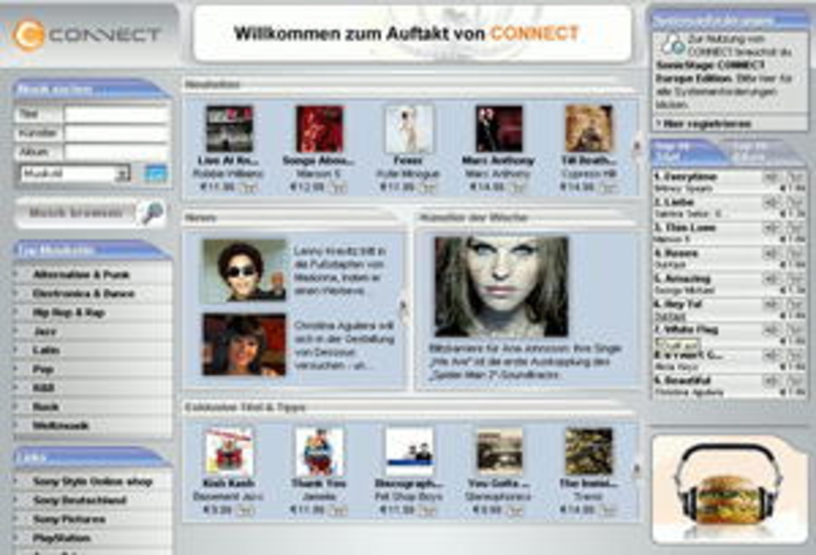 Endlich online: Sony Connect