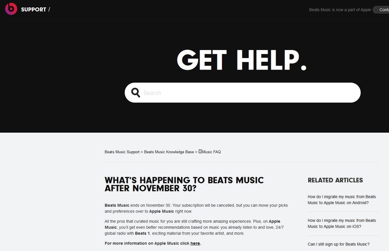 Auslaufmodell: Apple lässt das Musikabo von Beats Music Ende November auslaufen