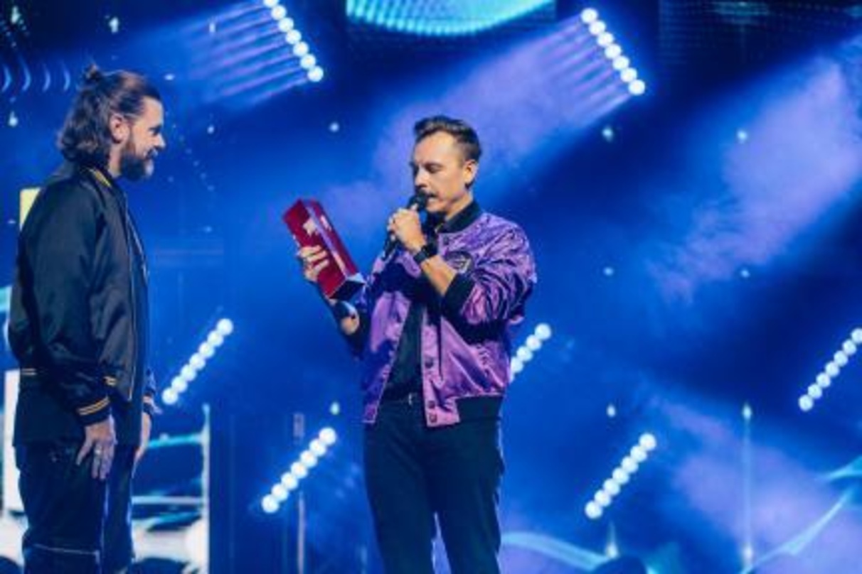 Bei der Preisverleihung: Rea Garvey (links) und Purple Disco Machine