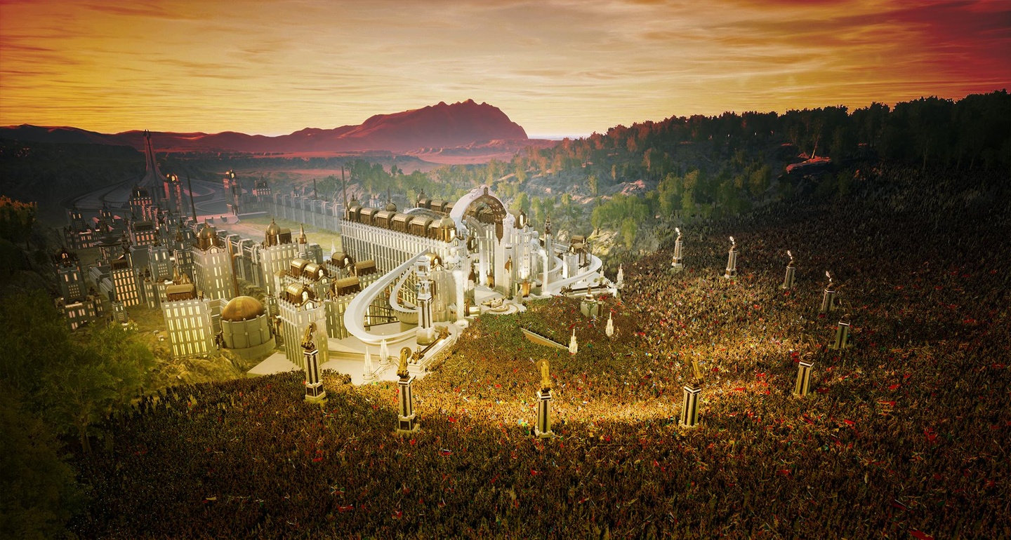 58212d735b4936084d7716dddde8e93f99b1eb63ff6b538fd9746077e7086854 Teil des virtuellen Tomorrowland-Festivals: eine 3D-Landschaft