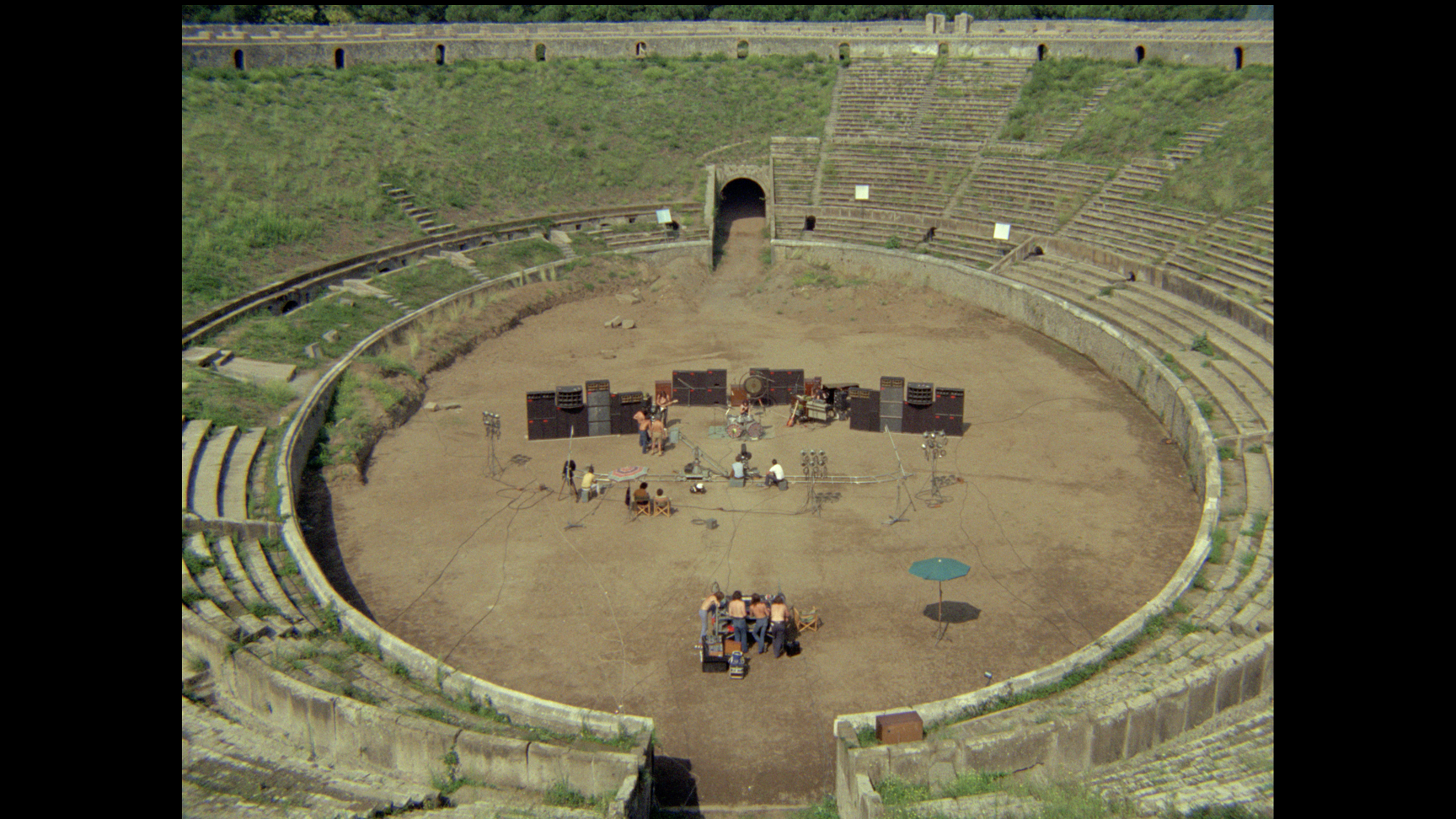 Kommt wieder in die Kinos und erscheint als Tonträger und digital: das Pompeji-Konzert von Pink Floyd vom Oktober 1971.