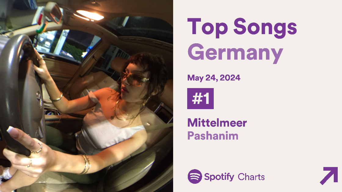 Pashanim dominiert mit seinem Song "Mittelmeer" das Wochenende auf Spotify.