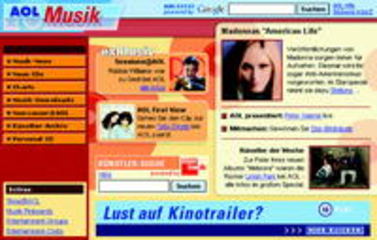 Soll eines der beliebtesten Musikangebote im Netz werden: die neue AOL-Musik-Seite