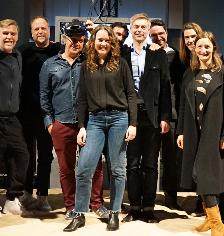 Bei der Präsentation im Museum: And. Ypsilon, Smudo (beide Fantastischen Vier), die Regisseure Mike Robbins und Harmke Heezen (beide High Road Stories), Produzent Georg Tschurtschenthaler ...