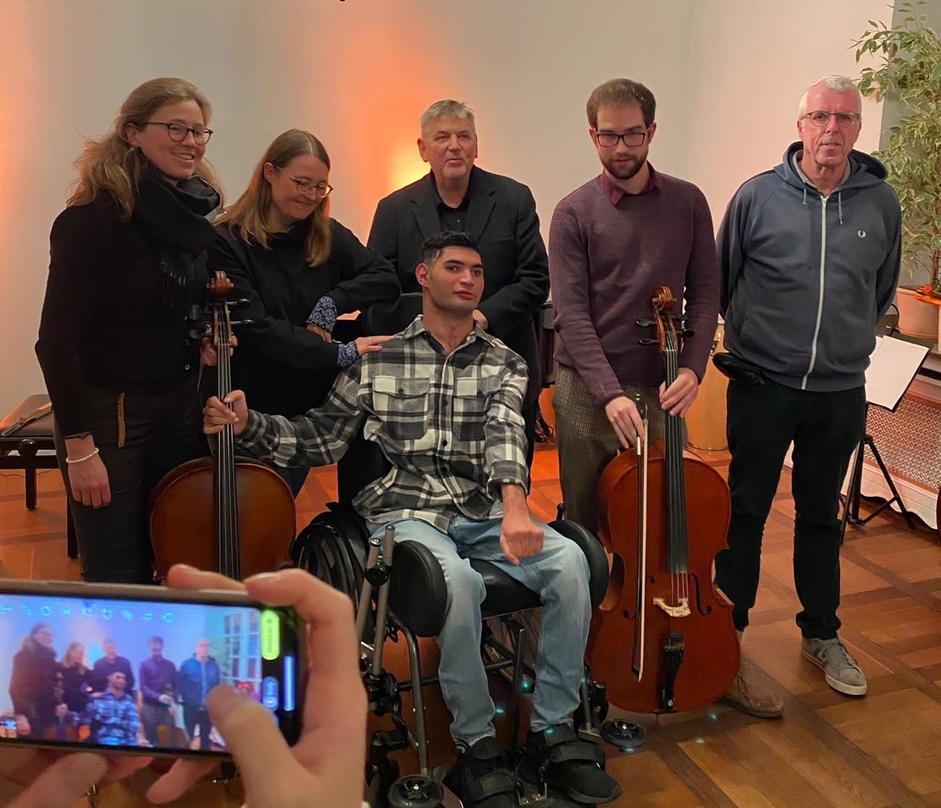 Das Team des zehnten Salonkonzerts (von links): Caroljoy Church (Musiktherapeutin Nordoff/Robbins-Zentrum und Gemeinschaftskrankenhaus Herdecke), Constance Boyde (Musiktherapeutin Gemeinsc...