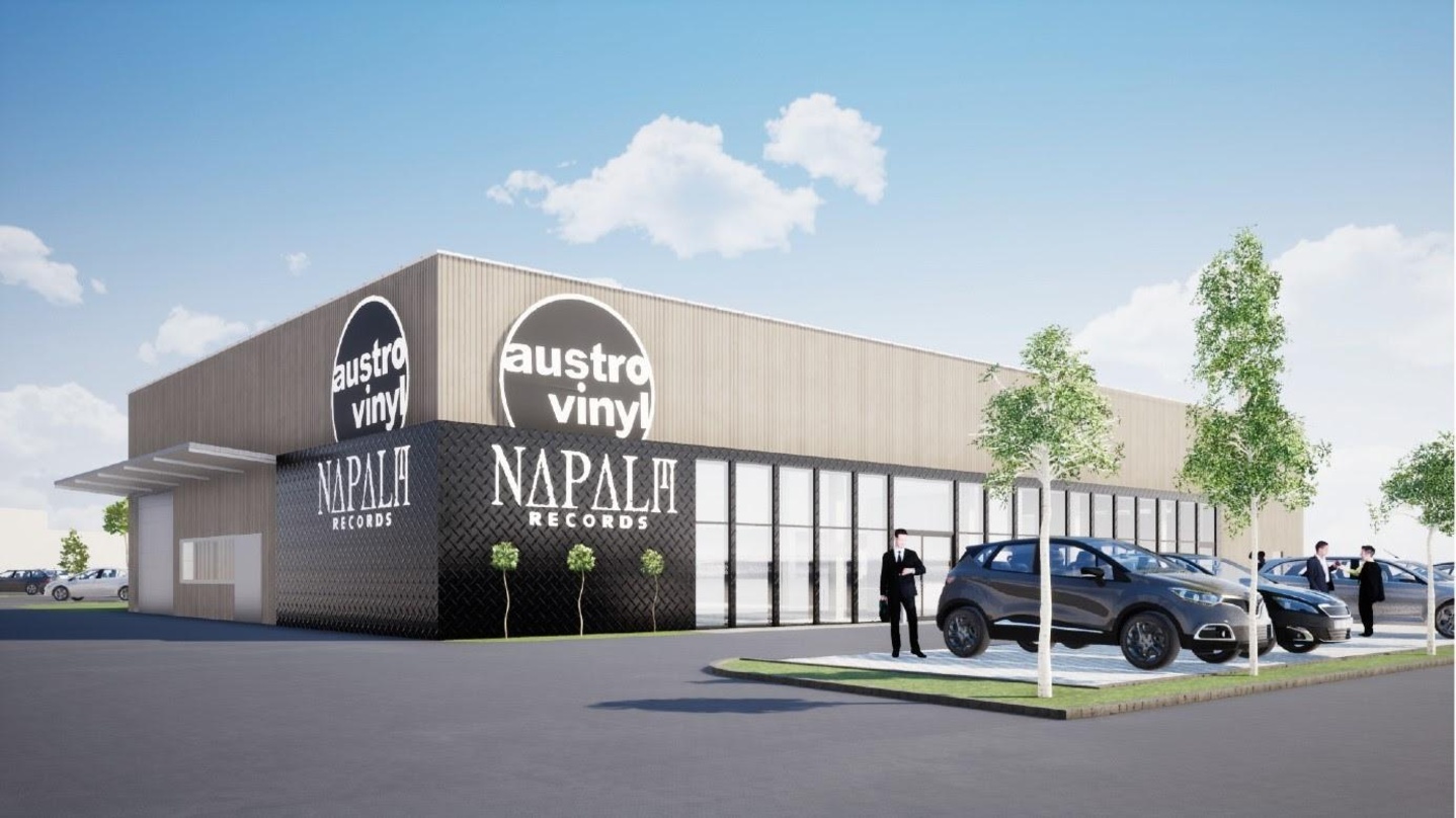 So soll sie aussehen: die Gläserne Manufaktur von Napalm Records und Austrovinyl