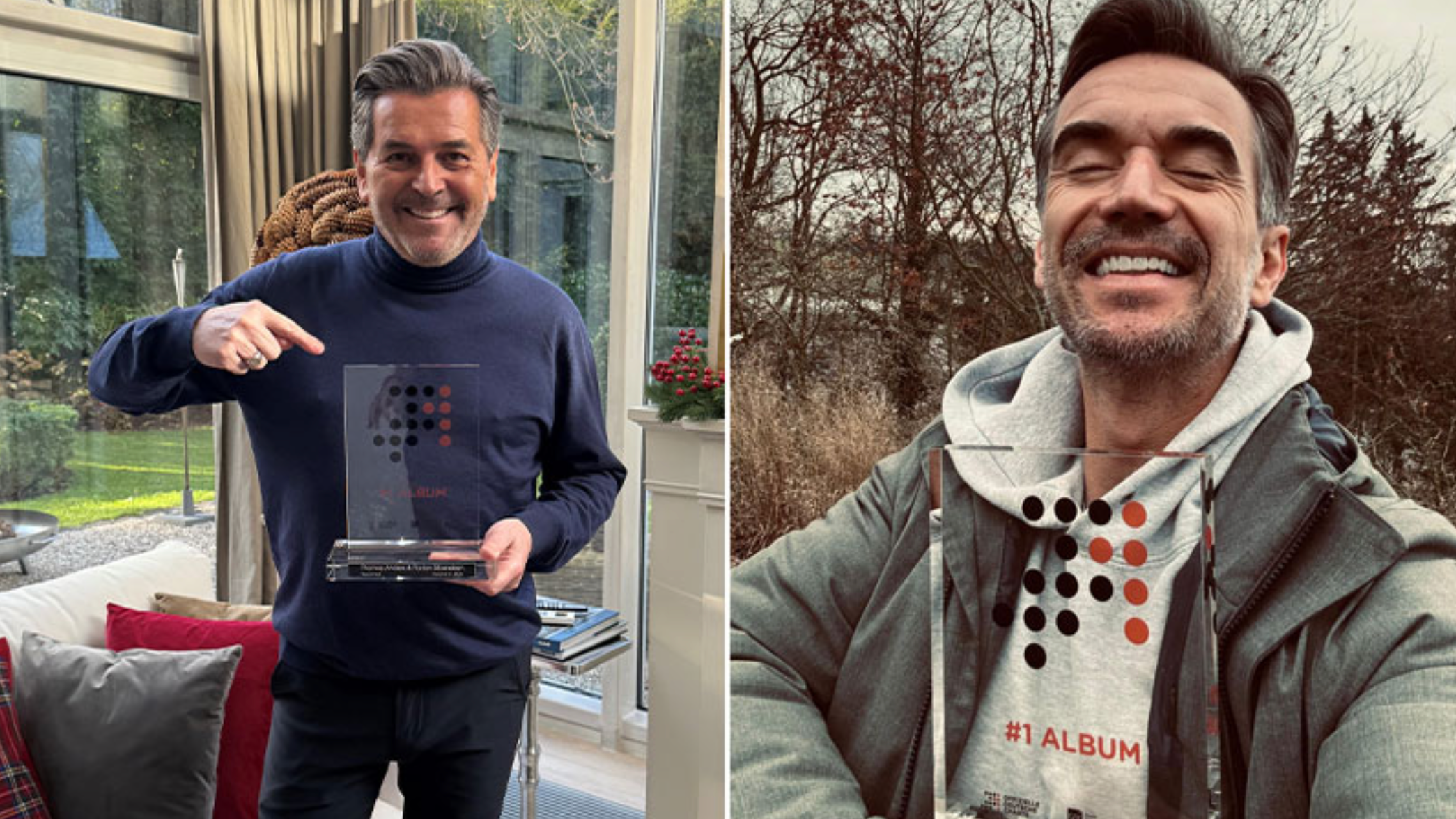 Präsentieren ihre Nummer 1 Awards der Offiziellen Deutschen Charts: Thomas Anders (links) und Florian Silbereisen.
