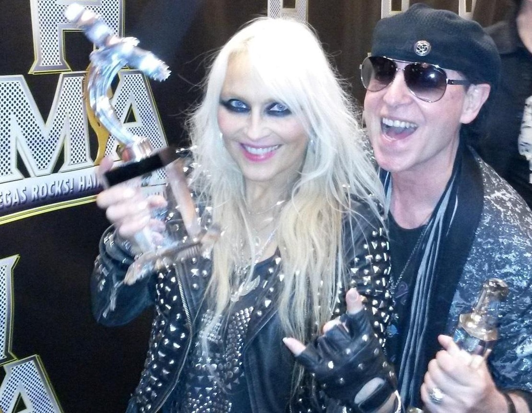 Feierten zusammen in Las Vegas: Doro und Klaus Meine (Scorpions)