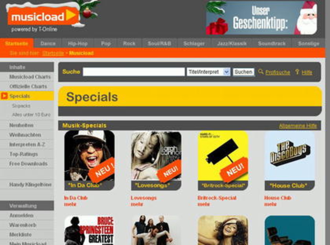 Gewinnt den Testvergleich: Musicload