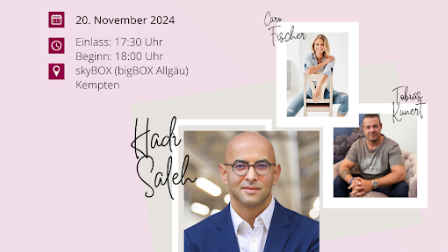 Findet am 20. November in der bigBox Allgäu statt: der Konferenzabend (All About Longevity und Mental Health".