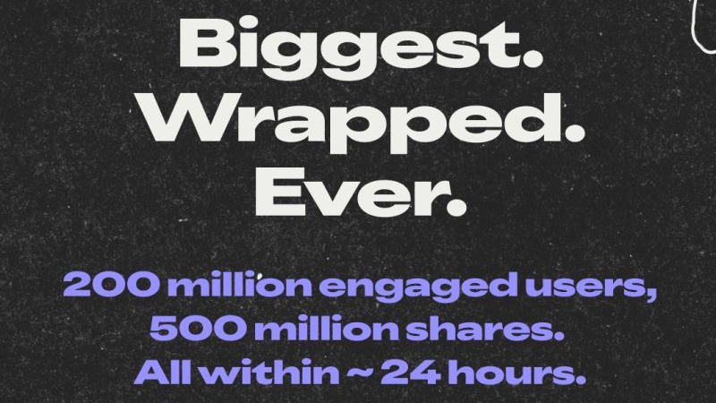 Eine der wichtigsten Werbekampagnen des Jahres für Spotify: "Wrapped".