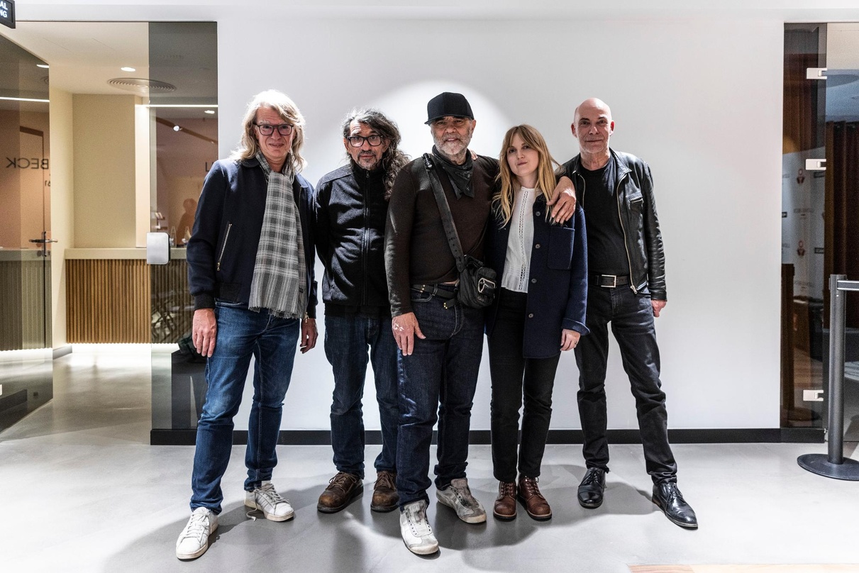 Beim Showcase-Event (von links): Christian Kellersmann, Wayne Lorenz, Daniel Lanois, Marthe Vannebo und Thiemo Brüll