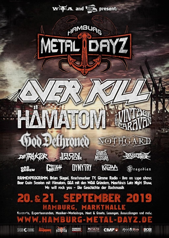 Bieten neben Konzerten auch Expertenrunden, Musiker-Workshops, Lesungen und Ausstellungen: die Hamburg Metal Dayz