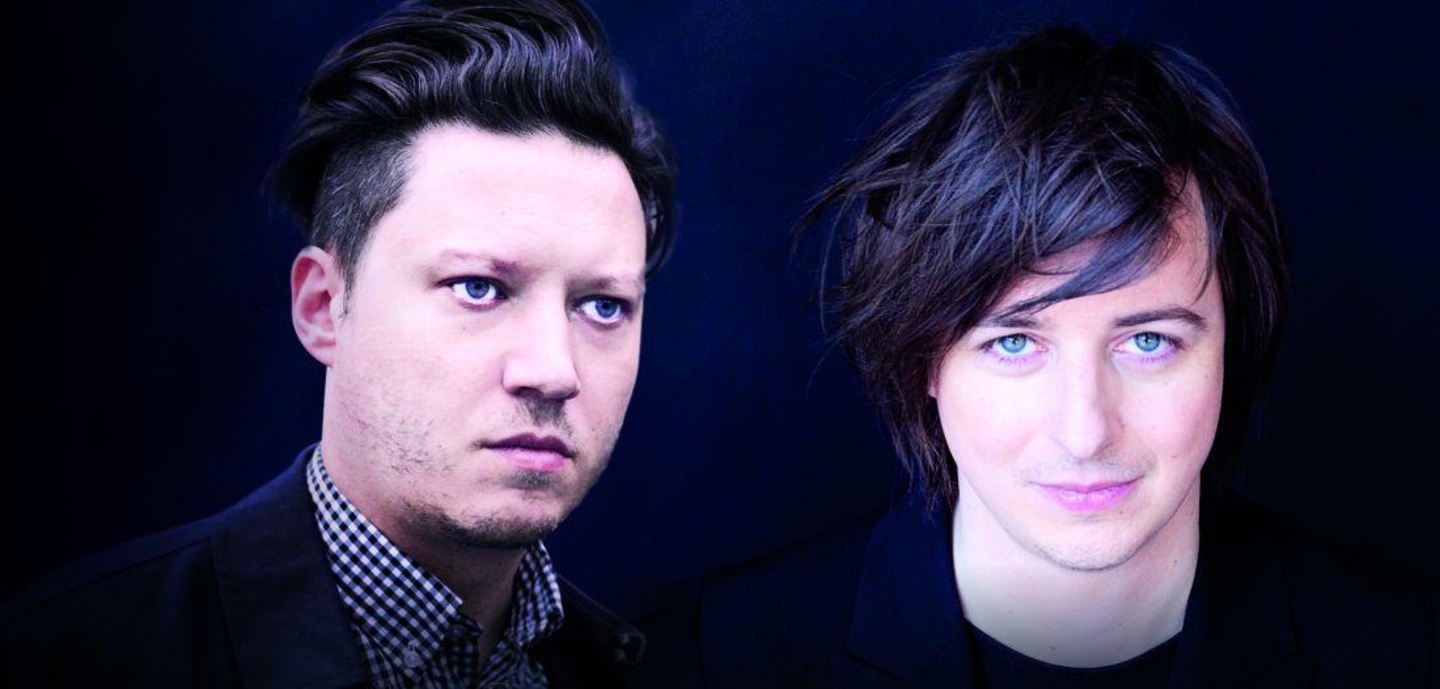 Musizieren beim Elbjazz 2018 zusammen in der Elbphilharmonie: der "Artist in Residence", Michael Wollny (rechts), und Konstantin Gropper alias Get Well Soon