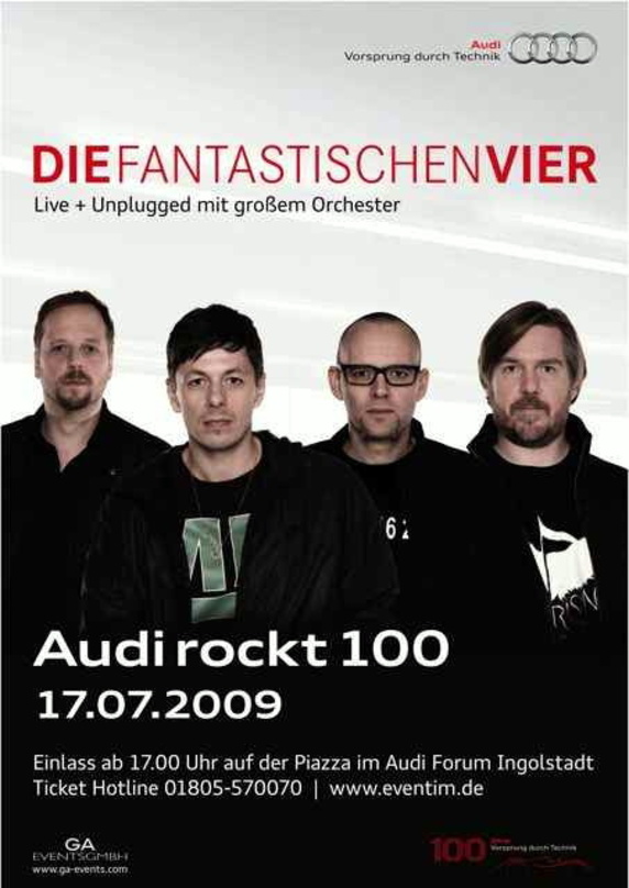 Spielen zum 100-jährigen Audi-Jubiläum: Die Fantastischen Vier
