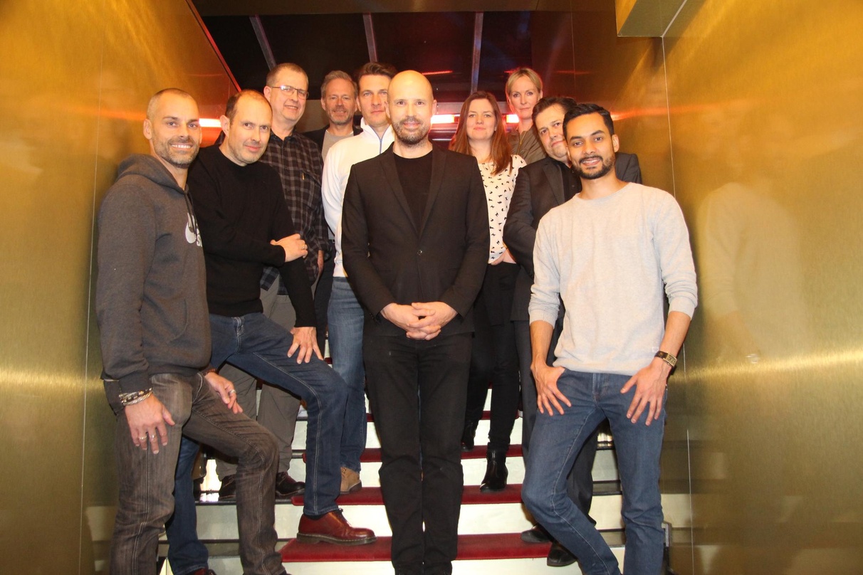 Bei der Präsentation (von links): Florian Ziesmer (Sony Music), Dirk Hachmann (Sony Music), Kai Manke (networking Media), Thorsten Sack (Sony Music), Thorsten Tutzeck (Sony Music), Christo...