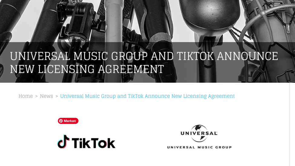 Arbeiten wieder zusammen: UMG und TikTok