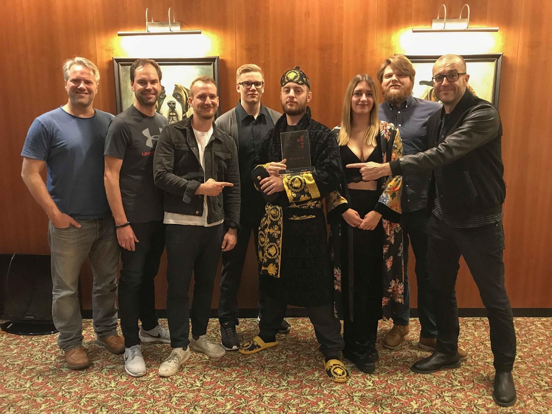 Bei der Preisverleihung (von links): Marc Feldmann (Geschäftsführer Marc's Firma), Mathias Giloth (Geschäftsführer GfK Entertainment), Marco Braun (Brand Manager Warner Music Germany), Luc...