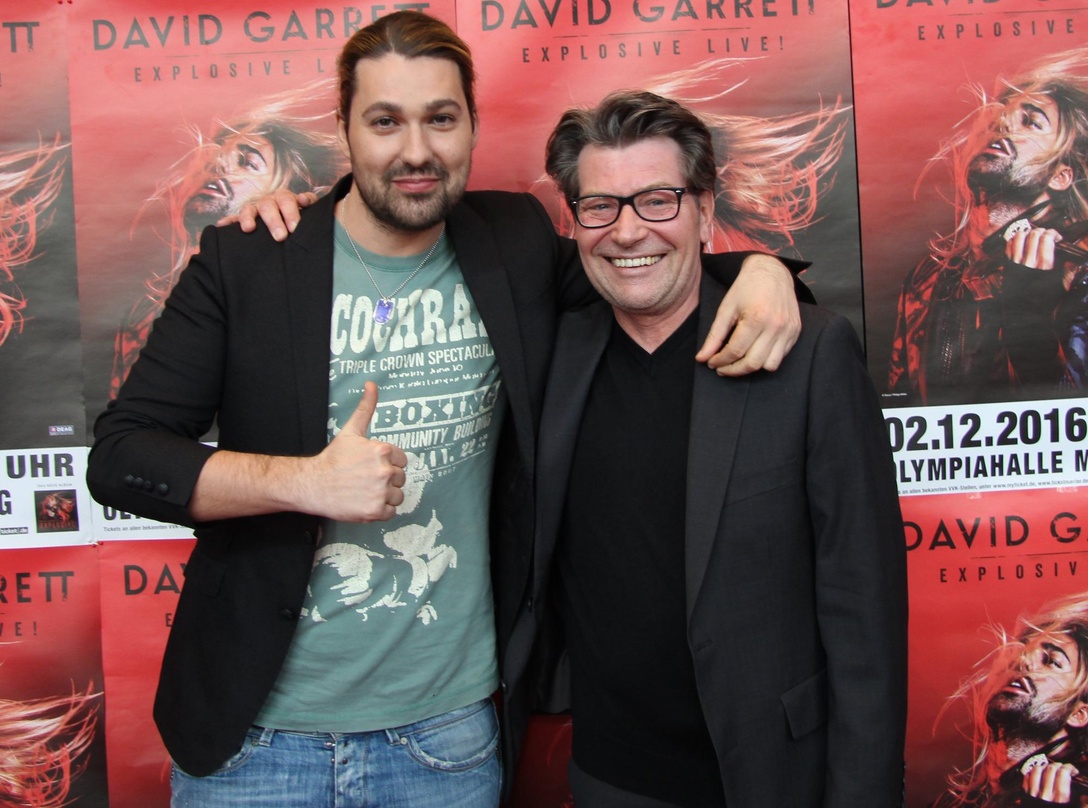 Stellten gemeinsam die neue Tour vor: David Garrett (links) und Jan Schöttke (DEAG Classics)