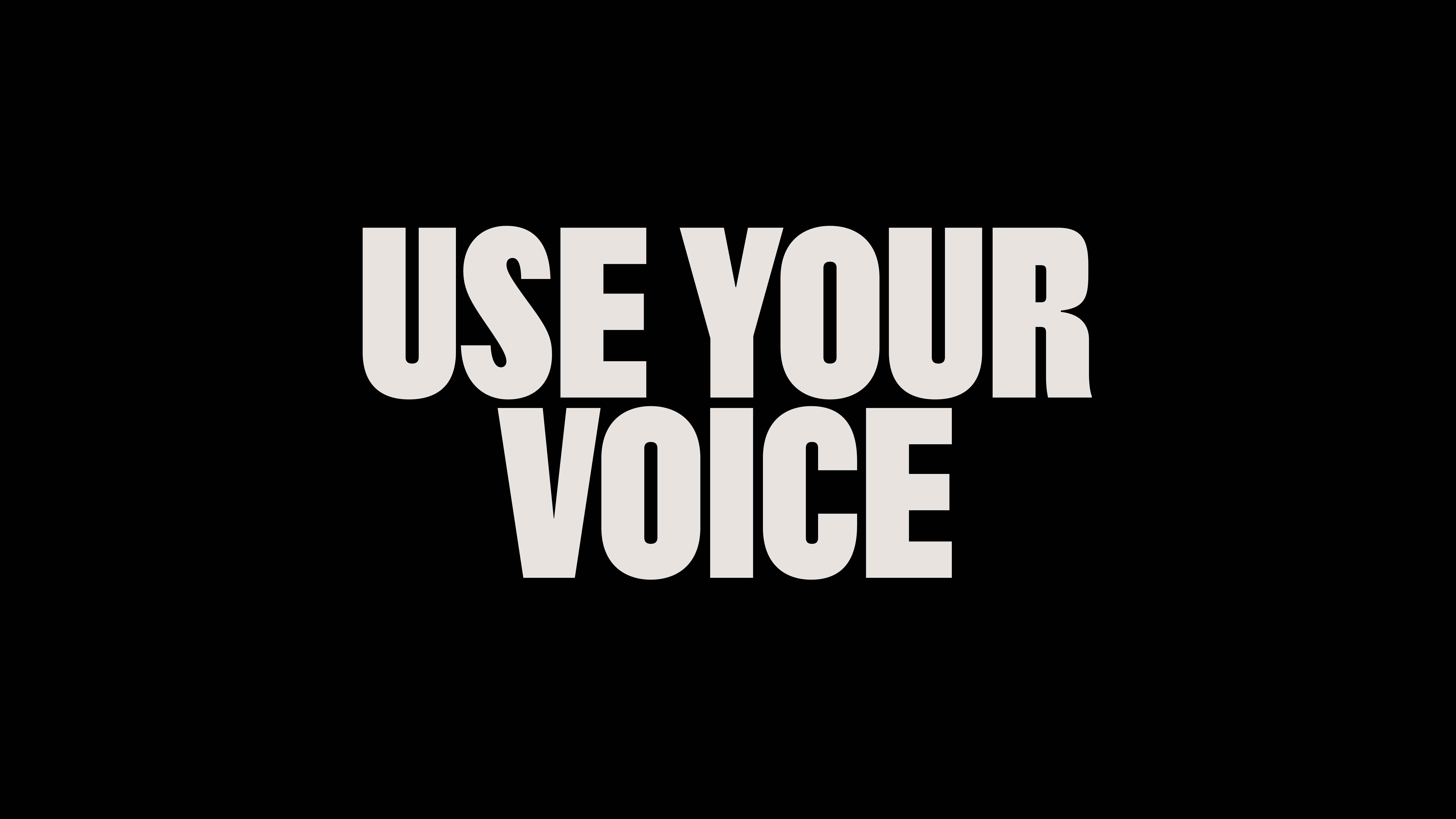 Soll die US-Bevölkerung zum Wählen mobilisieren: "Use Your Voice" von der Universal Music Group.