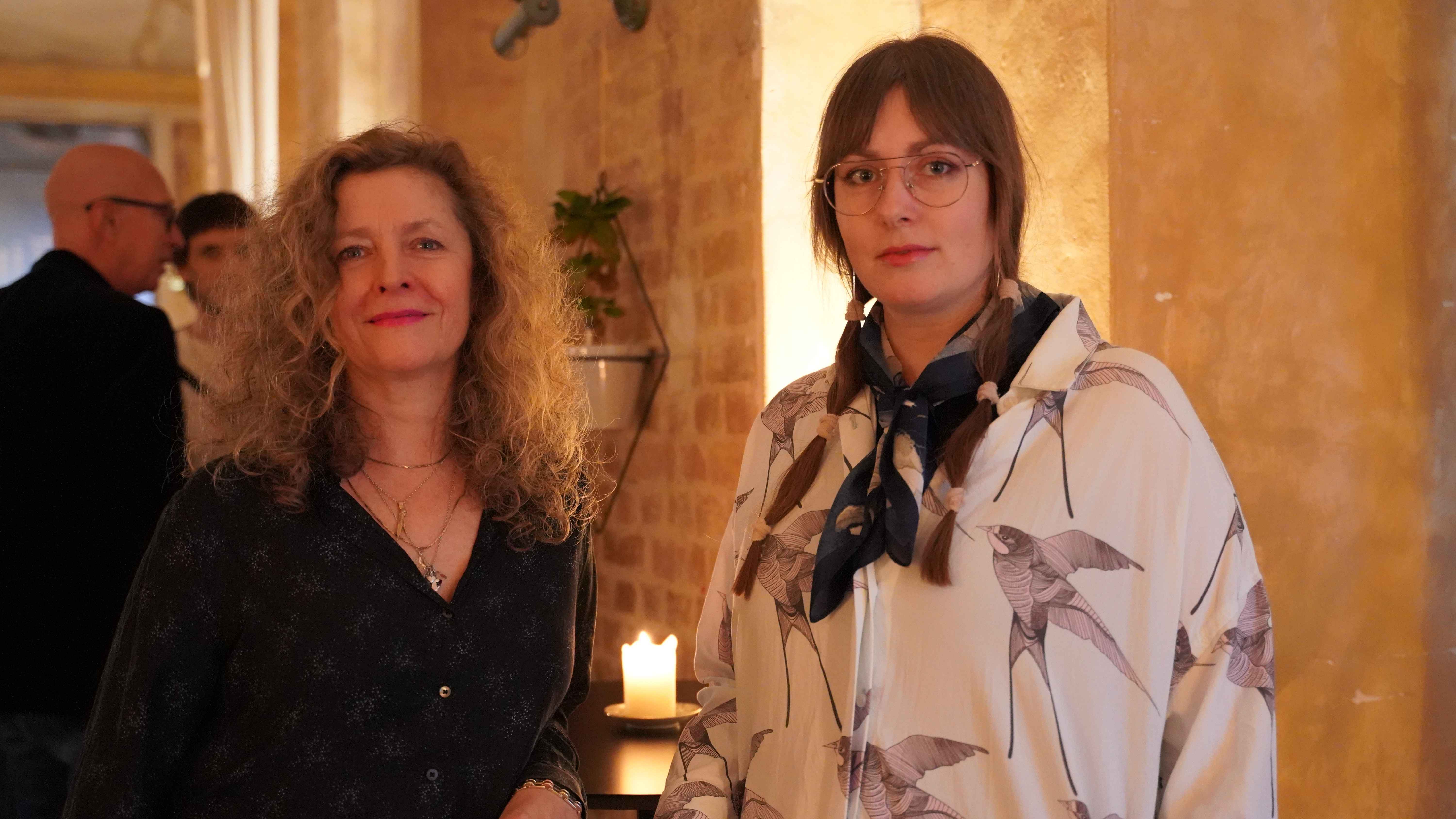 6a3579e9 405a 44e4 807f a2efa1323615 Trafen sich auf der Berlinale: Katja Lucker (links, Geschäftsführerin Initiative Musik) und Freya Arde (Komponistin, Stipendiatin Villa Aurora 2027).