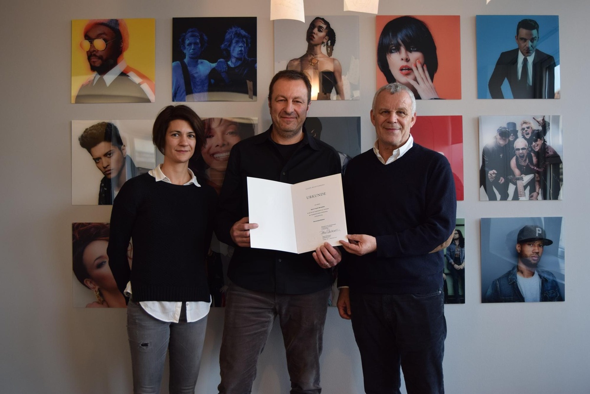 Drei Professoren der Mannheimer Popakademie Baden-Württemberg (von links): Nina Schneider, Frank Stroebele und Hubert Wandjo