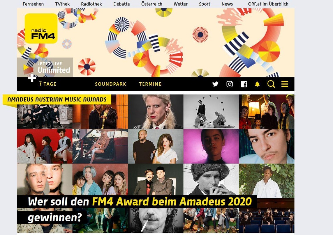 Wollen in die nächste Runde kommen: die Nominierten für den FM4 Award