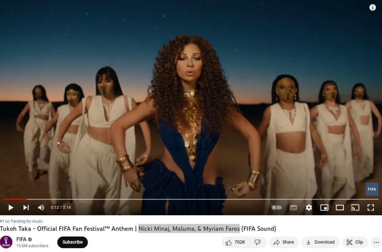 Die WM-Fan-Festival-Nummer "Tukoh Taka" landete auf Platz eins der deutschen YouTube-Musik-Trendcharts