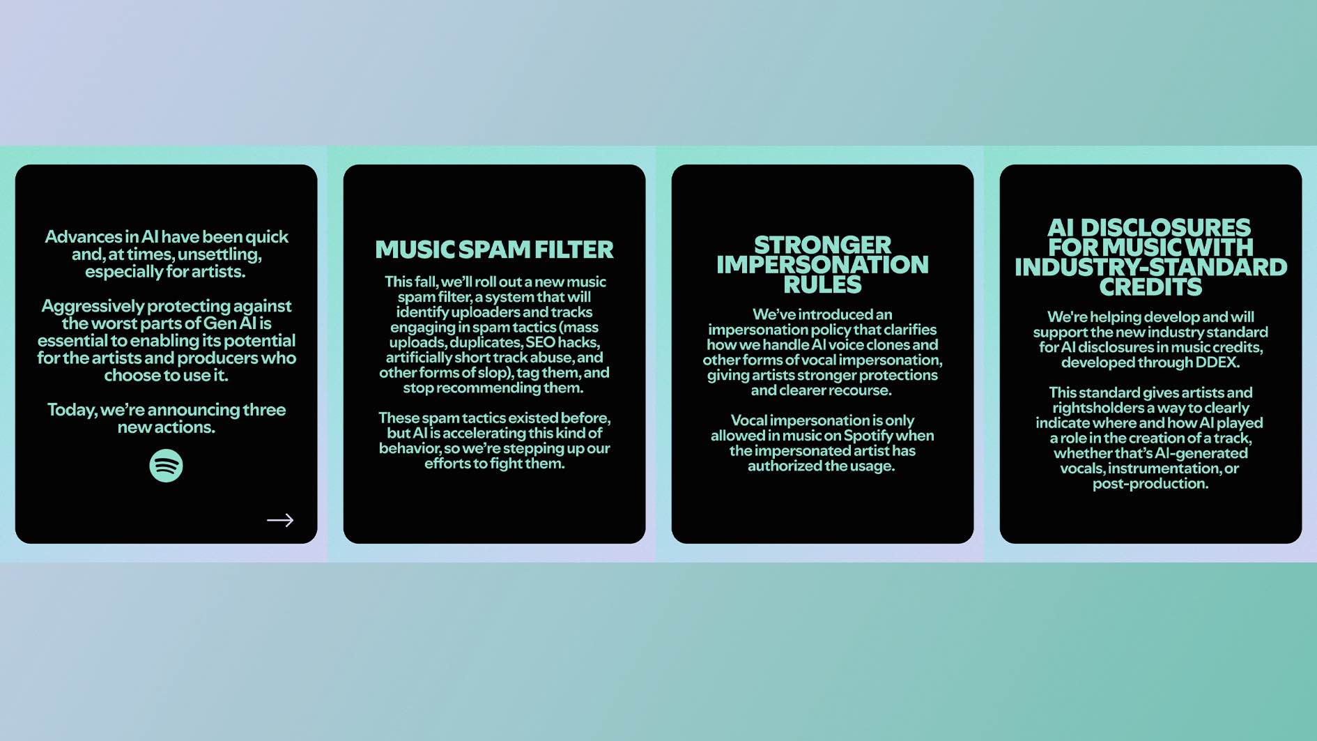 6e387ef9 1867 4a87 9d5f 43dddb936881 In Social-Media-taugliche Kacheln gegossen: Spotify kündigt ein ganzes Paket an Maßnahmen an, um der Flut an KI-generierten Inhalten begegnen zu können.