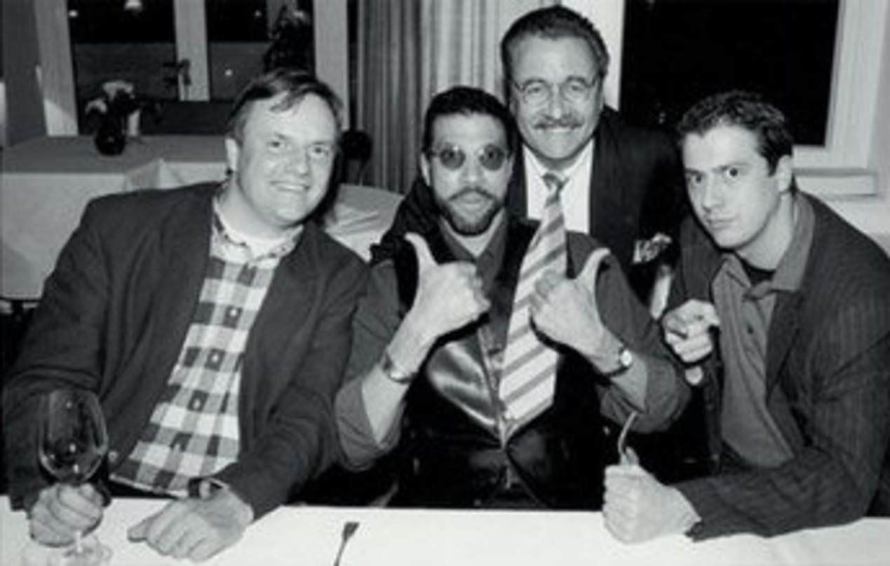Polygram-Granden 1996 (v.l.n.r.): Dietmar Glodde, Lionel Richie, Wolf-D. Gramatke und Boris Löhe