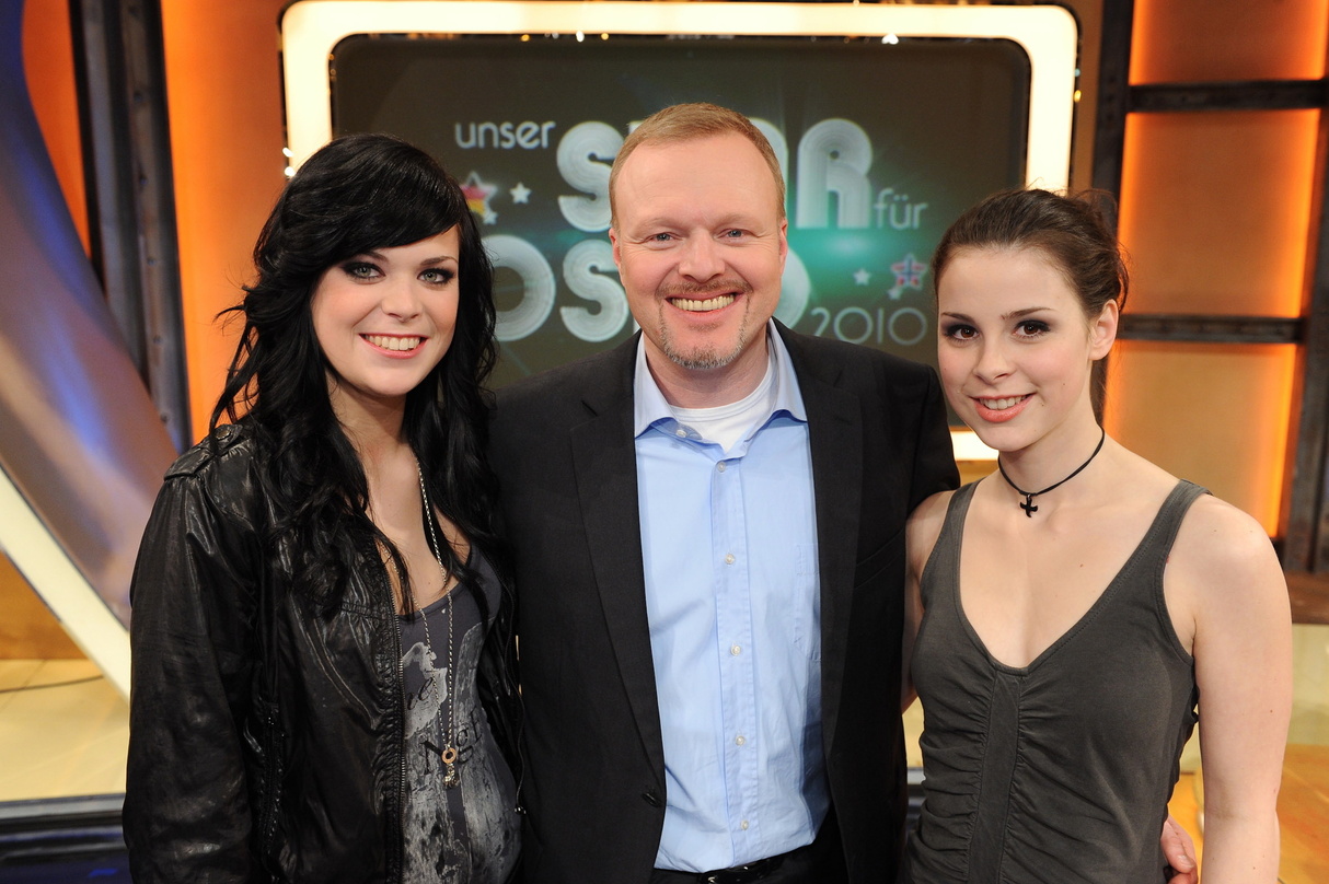 Sie sehen sich im Finale: Jennifer Braun (l.), Stefan Raab und Lena Meyer-Landrut