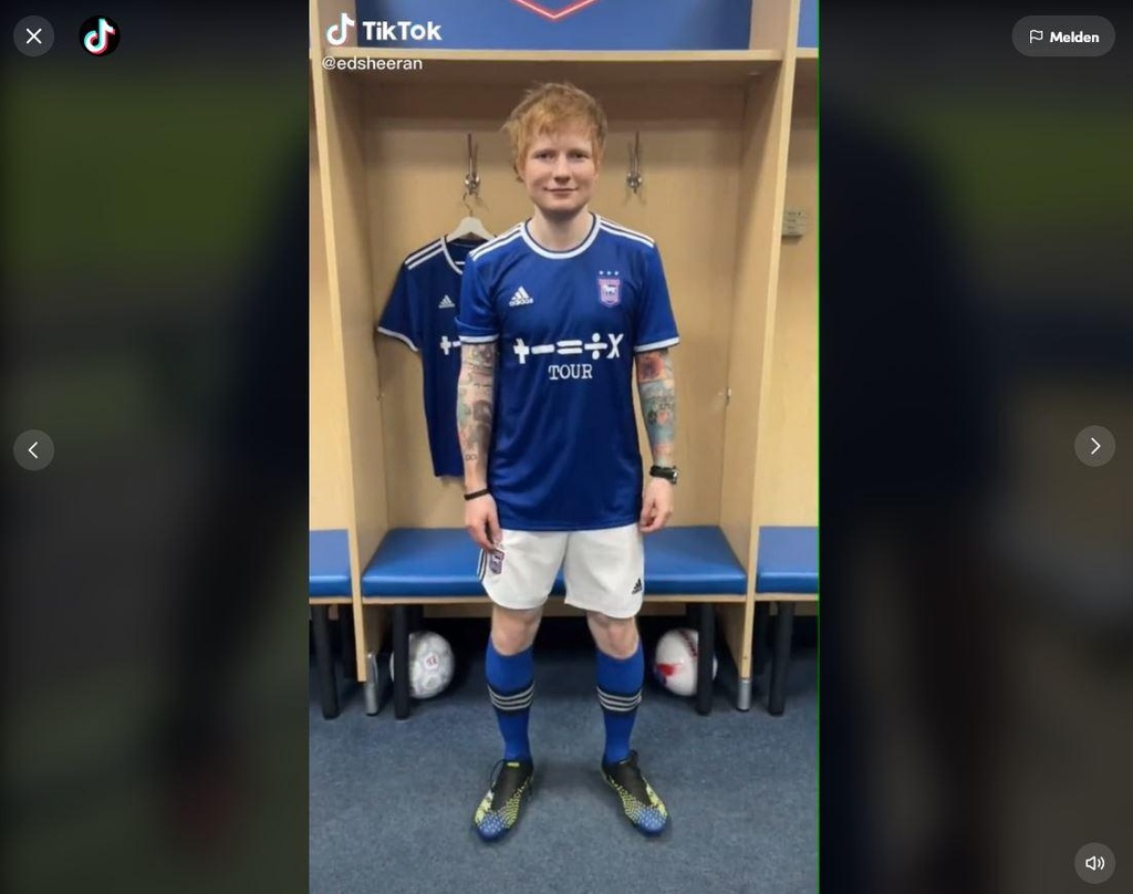 Wärmte sich für seinen Auftritt bei TikTok auf: Ed Sheeran