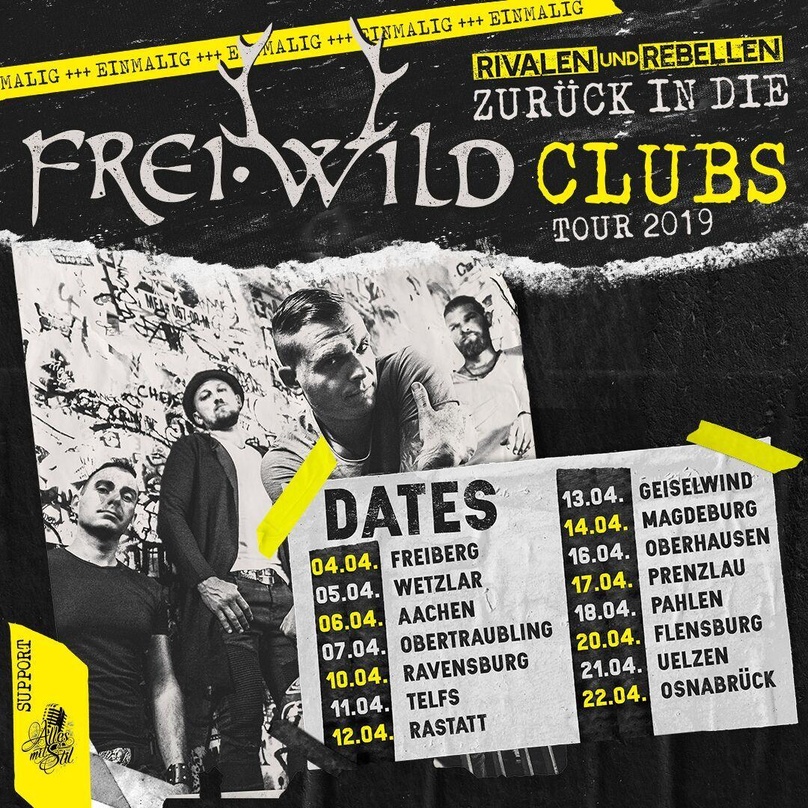Im April in Clubs zu sehen: Frei.Wild