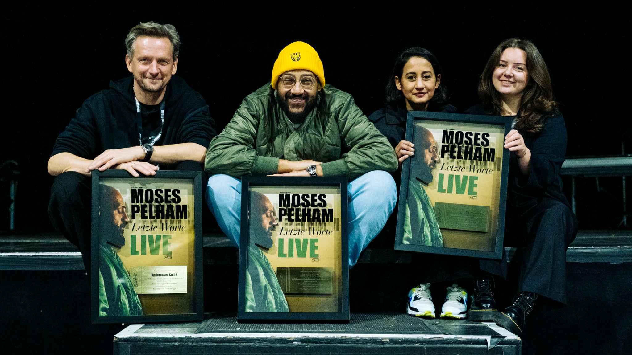 Feierten das Ende der Live-Karriere in der Frankfurter Batschkapp (von links): Michael Schacke (Geschäftsführer Undercover), Moses Pelham, Yvonne Setlur (Creative Director 3p) und Rilana S...