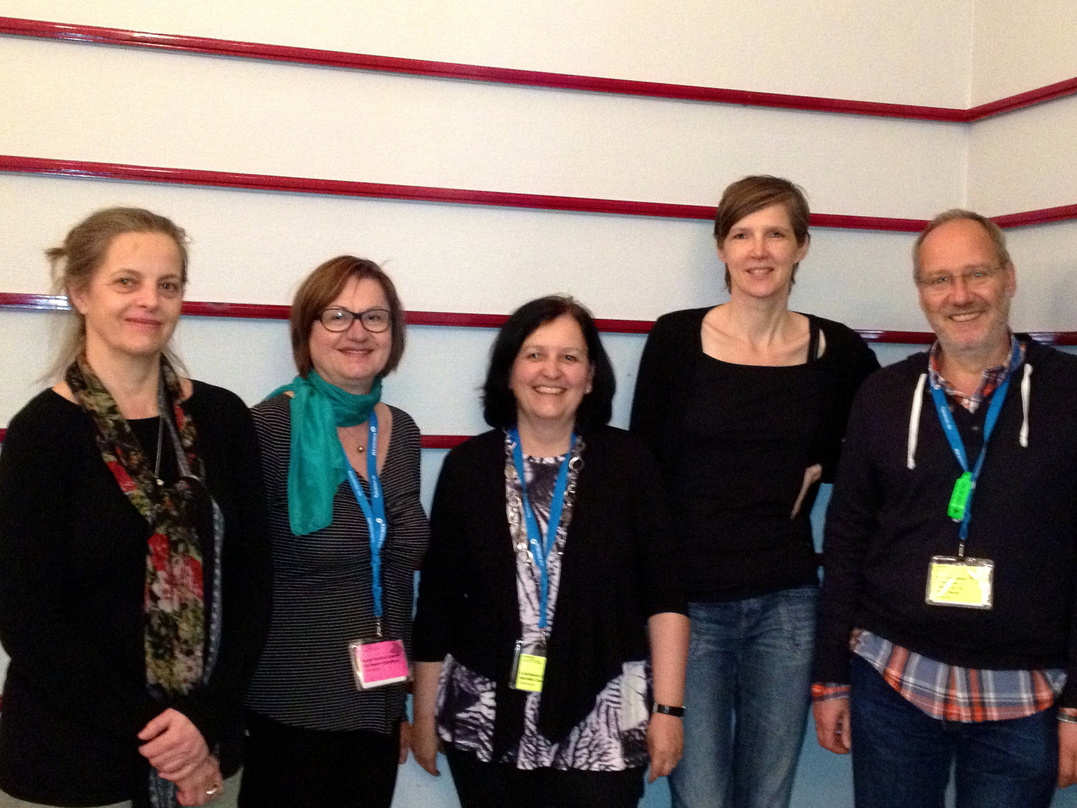 Der neu gewählte Vorstand der Jazz & WorldPartners (von links): Stefanie Marcus, Eva Bauer-Pppelland, Michéle Claveau, Astrid Kieselbach und Volker Dueck