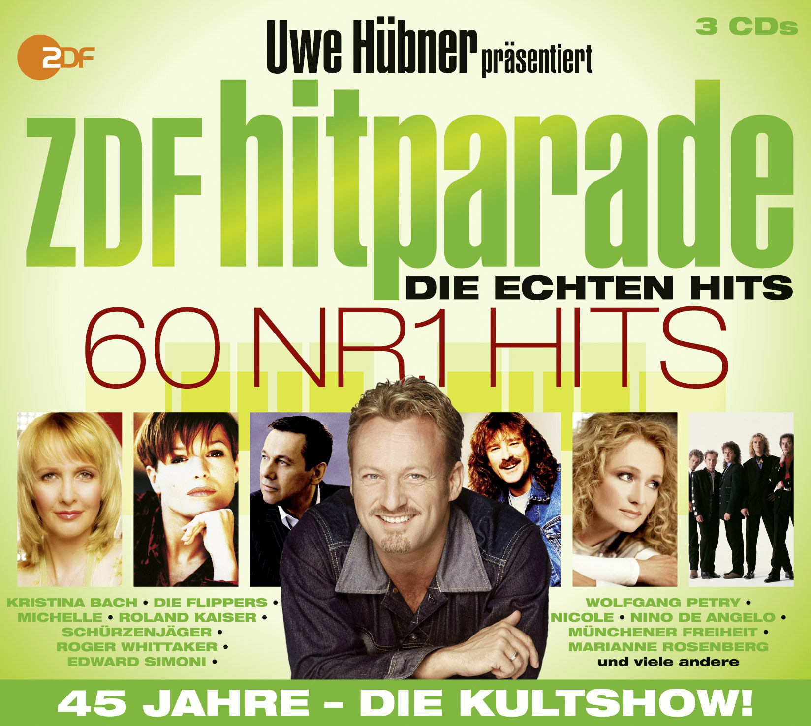 Diverse – ZDF Hitparade - Die echten Hits - 60 Nr. 1 Hits - Uwe Hübner präsentiert