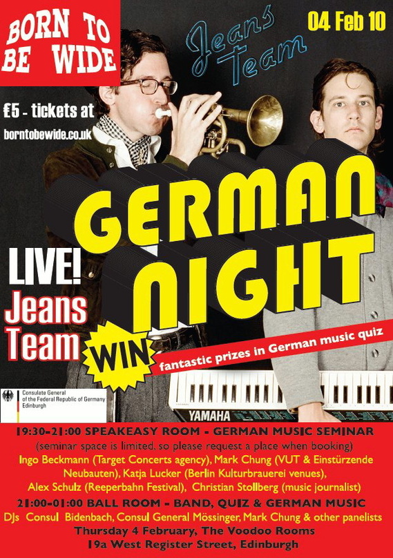 Deutsche in Edinburgh: Flyer zur "German Night"