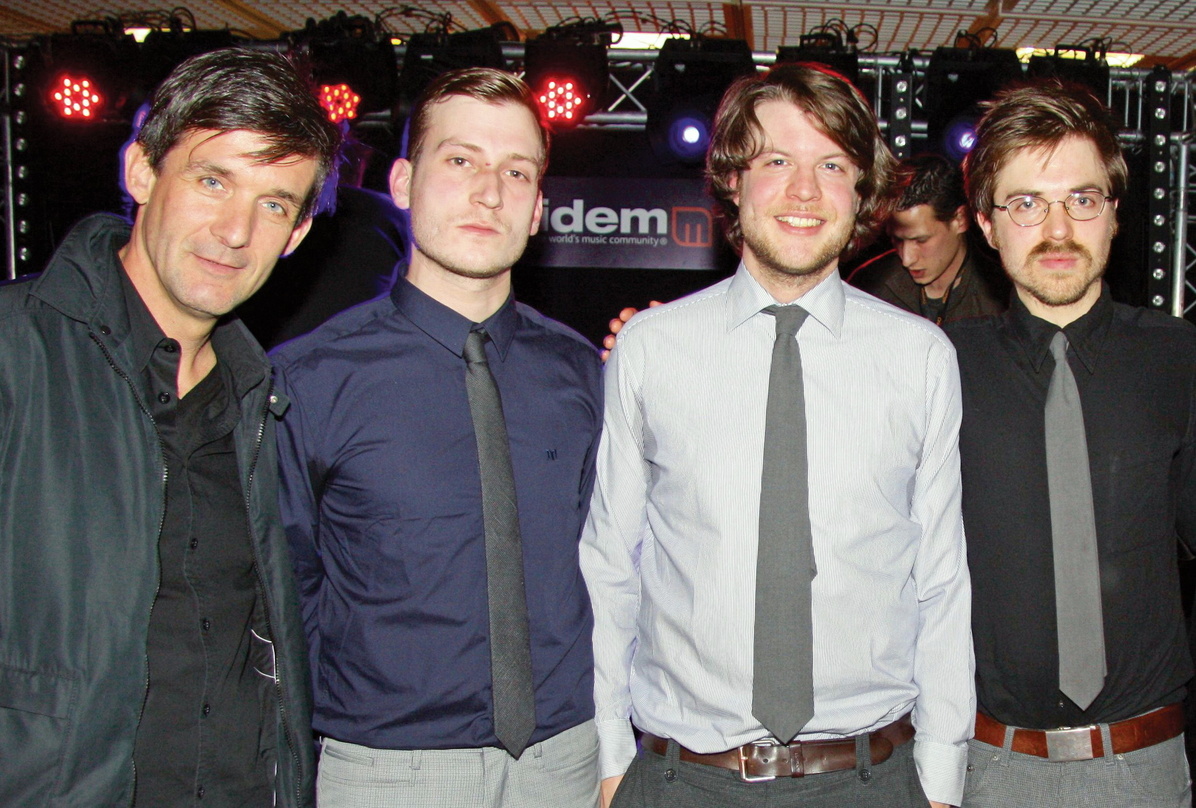 Partner auch in Sachen Management: !K7-Boss Horst Weidenmüller (l.) mit Brandt Brauer Frick bei der Midem 2011