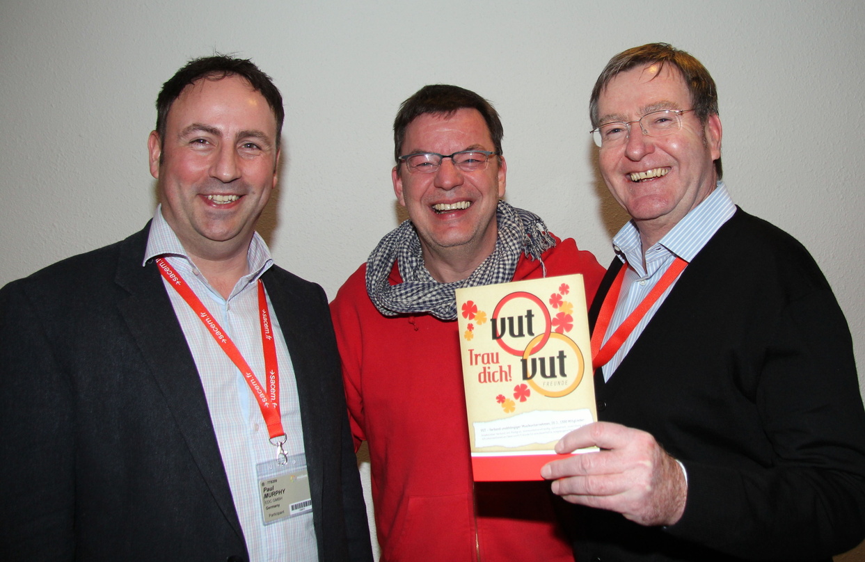 Neue Freunde (von links): Paul Murphy (EDC), Jörg Heidemann (VUT) und John Fitzgerald (EDC)