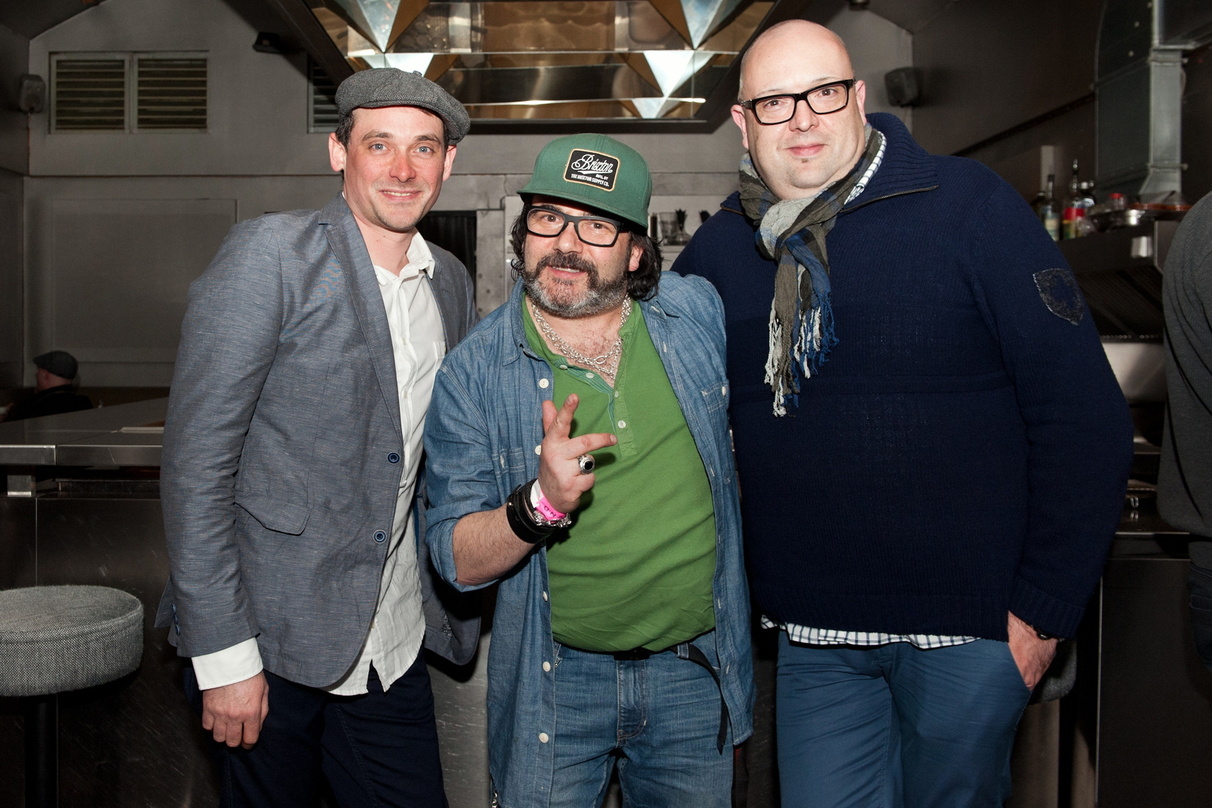 Sprachen bei der Auftaktveranstaltung für das Kreativnetzwerk (von links:) dasDUR-Geschäftsführer und Komponist Christian Steinhäuser, Malcolm Arison (The BossHoss) und dasDUR-Manager Andy...