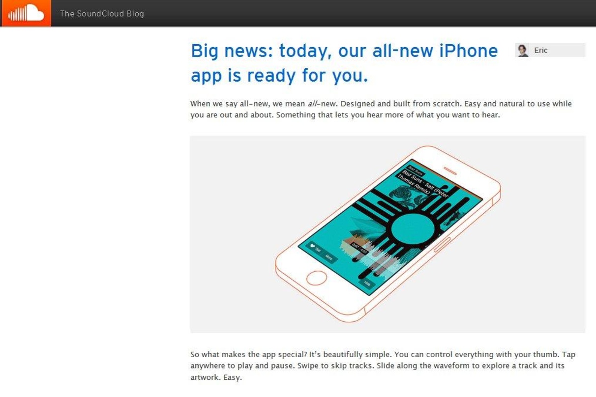 Soll die mobile Nutzung verbessern: Die neue iOS-App von SoundCloud