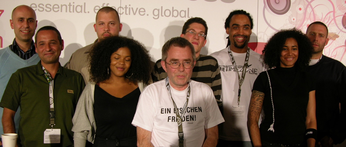 Was ist bloß mit dem HipHop los? Das fragten sich in Berlin (v.l.n.r.): Murat Güngör (Buchautor), Ramin Bozorgzadeh (Groove Attack), Torch (HipHop-Künstler), Abisara Machold (Sängerin und ...