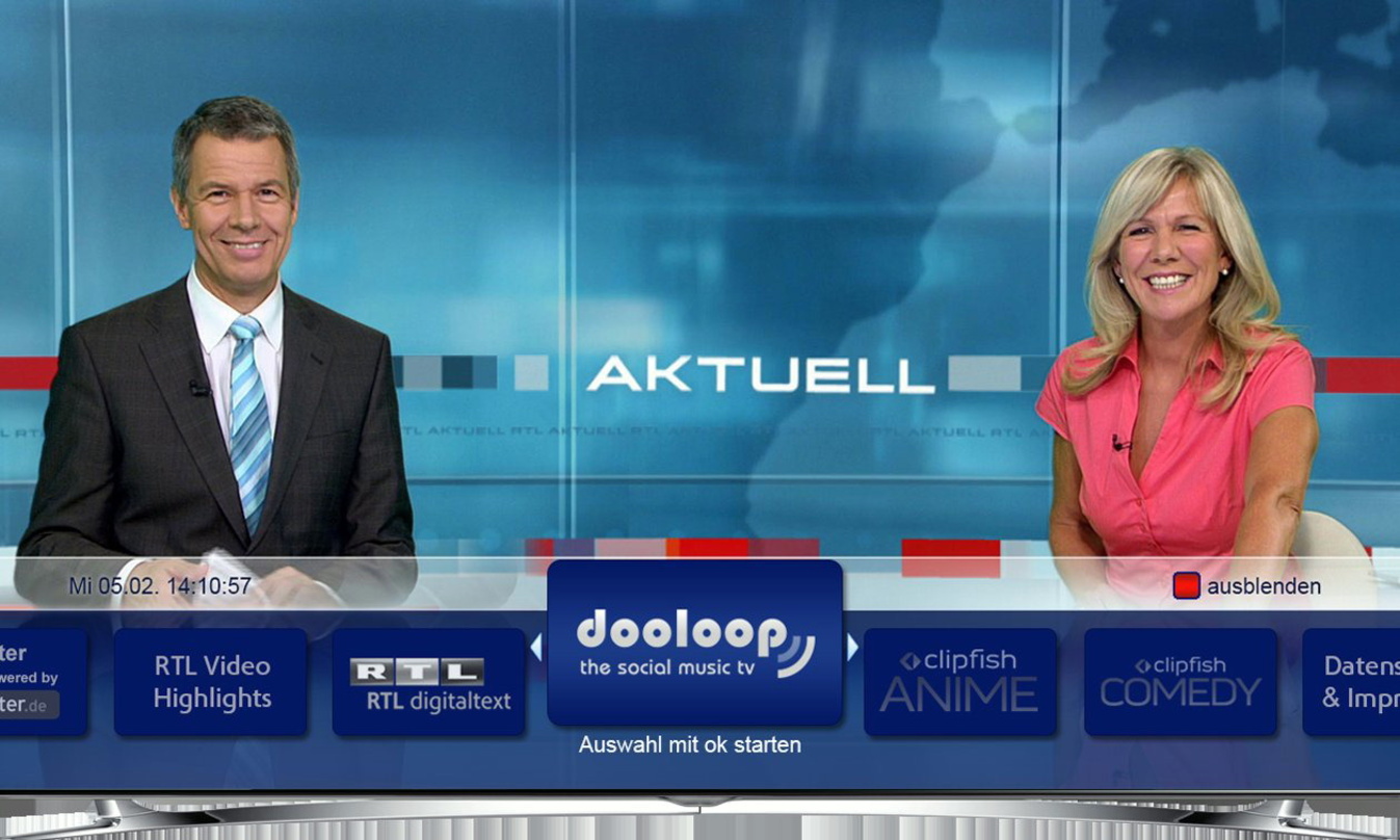 Über RTL aufrufbar: der neue Musikkanal dooloop