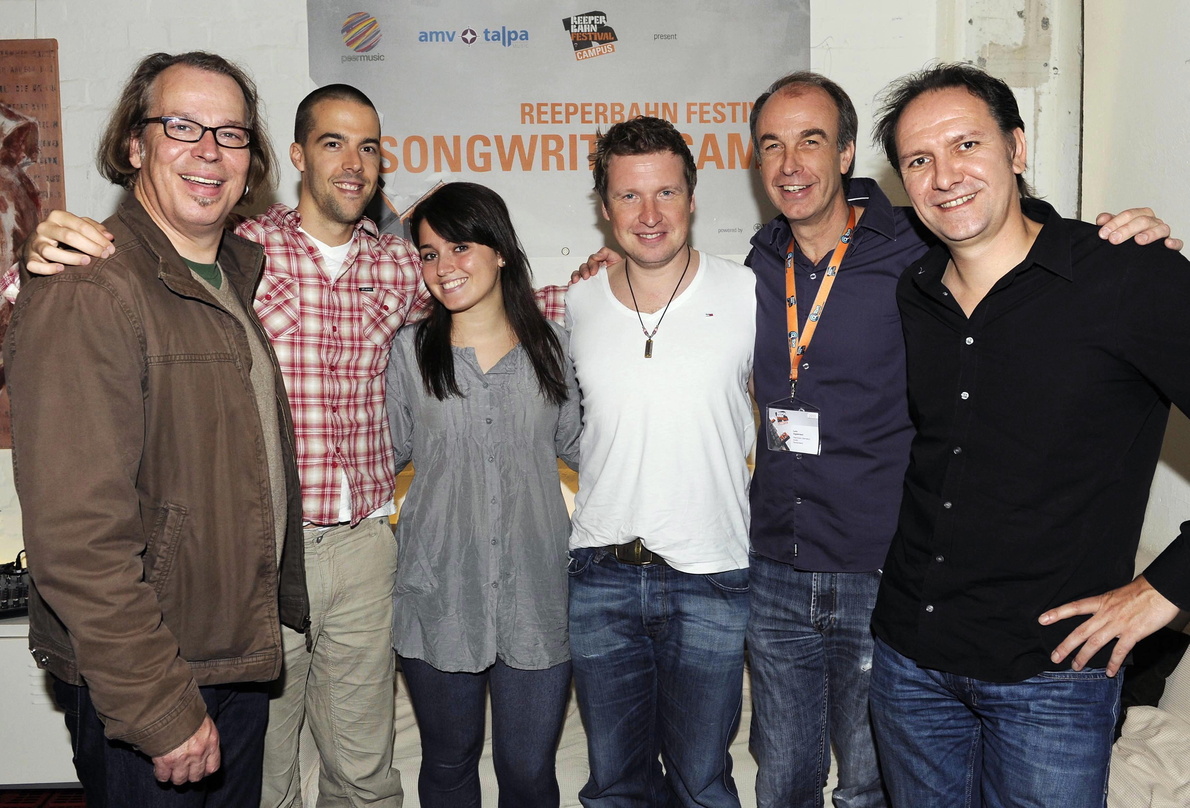 Eröffneten das Songwriter Camp (v.l.n.r.): Tom Nevermann, Alf Tuohey, Mimoza Blinsson, Gunnar Graewert, Initiator Lars Ingwersen und Matthias Haß