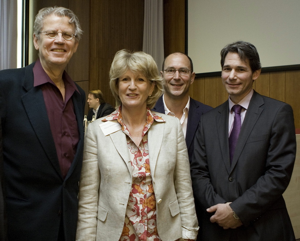 Tagten in Essen (v.l.n.r.). DMV-Vizepräsident Karl-Heinz Klempnow, DMV-Präsidentin Dagmar Sikorski sowie die GEMA-Mitarbeiter Kilian Steiner und Dr. Urban Pappi