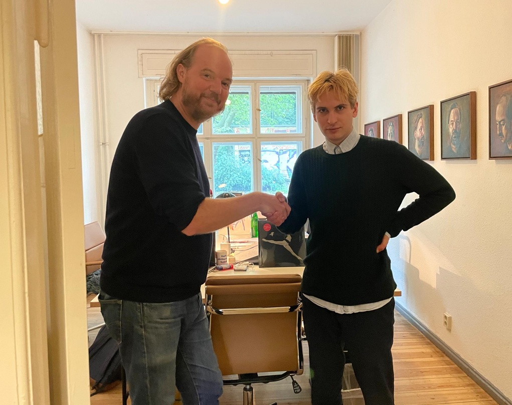 Arbeiten zusammen am "Jazzfest": Maurice Summen (links, Labelchef Staatsakt) und Paul Buschnegg (Pauls Jets)