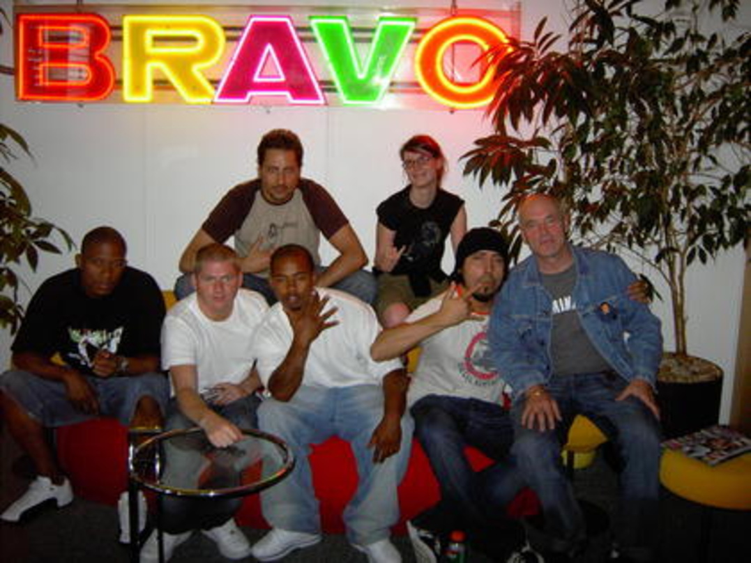 Trafen sich in der Redaktion: Flipsyde und das "Bravo"-Team