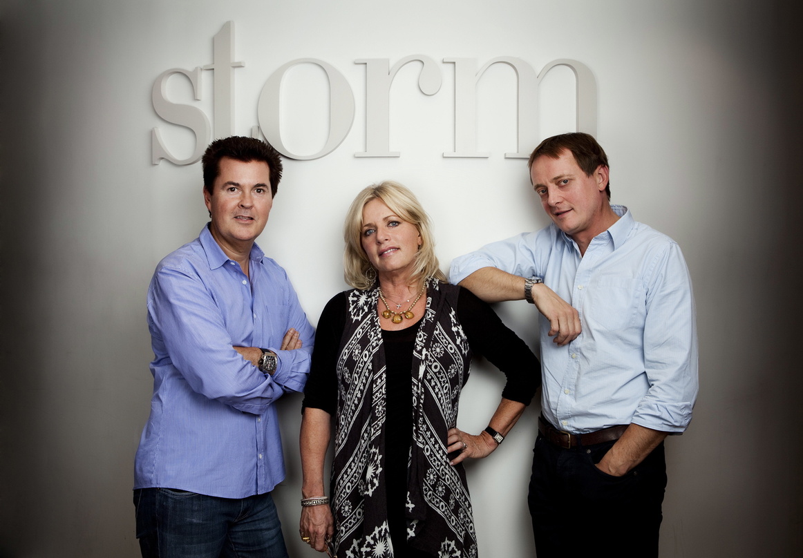 Neue Partner: 19-Boss Simon Fuller mit Storm-Gründerin Sarah Doukas und ihrem Bruder und Geschäftspartner Simon Chambers