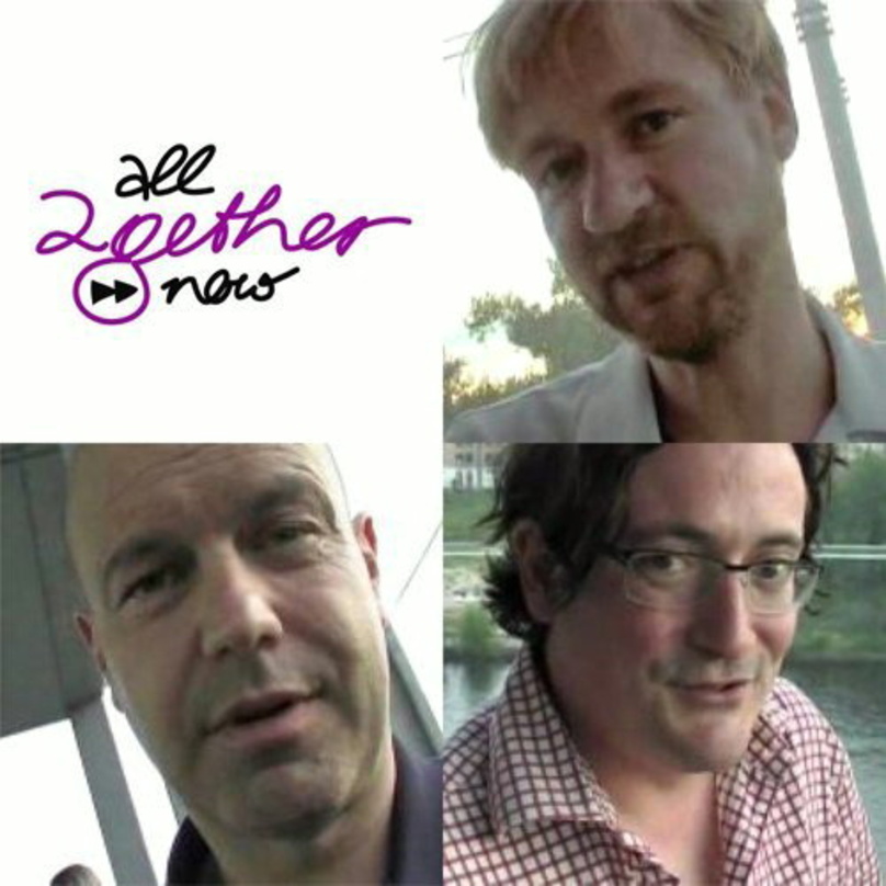 Startschuss zur a2n in Berlin mit (im Uhrzeigersinn): Tim Renner, Andreas Gebhard und Martin Brem